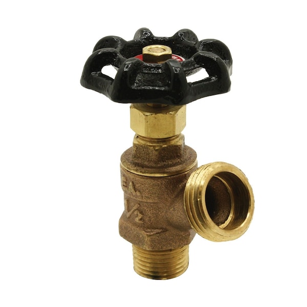 Thrifco Plumbing 3/4 Inch MIP x 3/4 Inch GHT Brass Boiler Drain Valve 6415129 - main
